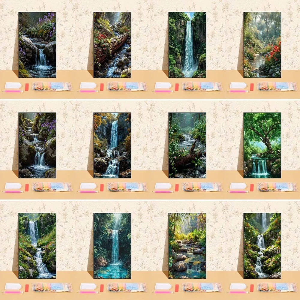 5D DIY Diamond Painting Waterfall Forest Cross Stitch Kit Scenery Full Drill Round Embroidery Mosaic Art Picture Of Rhinestones
5D DIY Diamond Painting Waterfall Forest Cross Stitch Kit Scenery Full Drill Round Embroidery Mosaic Art Picture Of Rhinestones