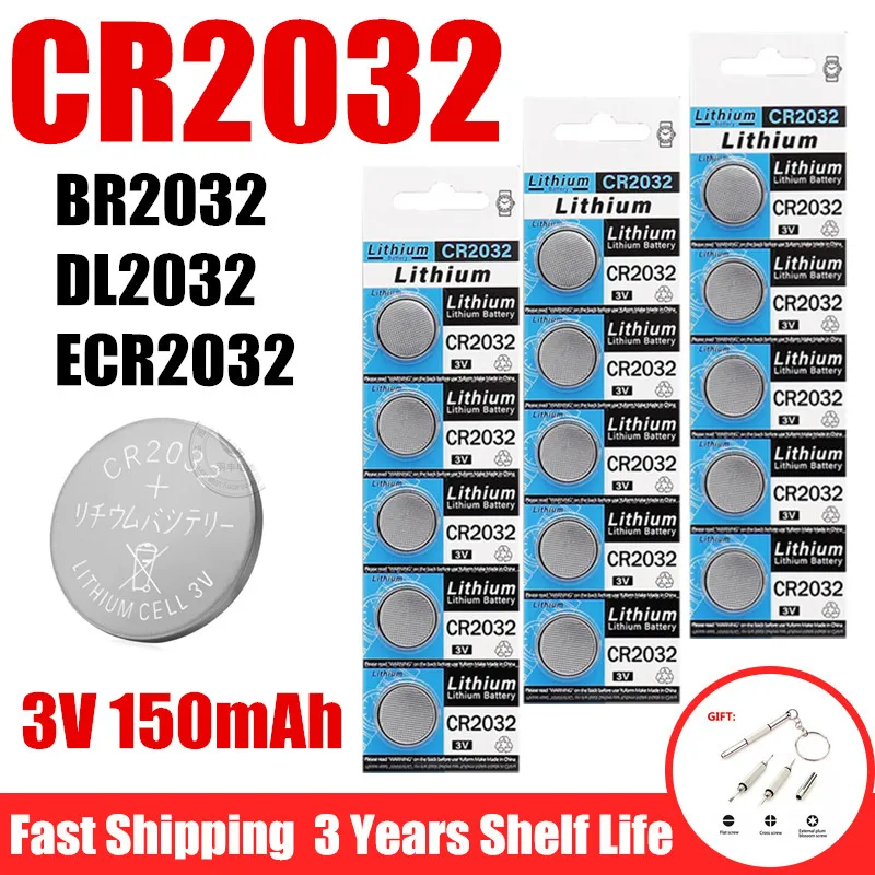 2-50Pcs Lithium Batteries CR2032 3V Coin Cell Battery BR2032 DL2032 ECR2032 For Watch Car Key Electronic Remote Control Toys
2-50Pcs Lithium Batteries CR2032 3V Coin Cell Battery BR2032 DL2032 ECR2032 For Watch Car Key Electronic Remote Control Toys