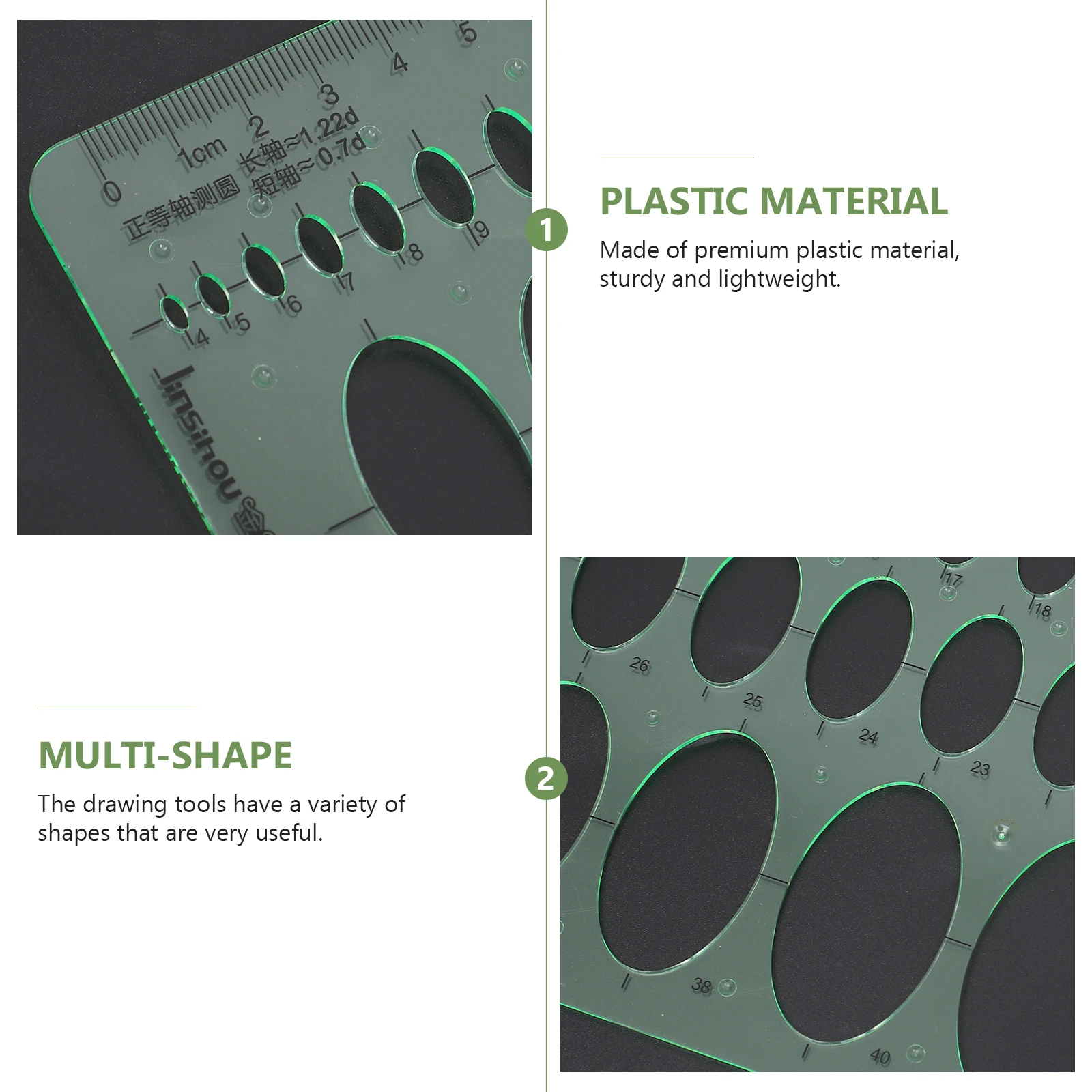 4pcs Geometric Drawing Templates Ruler Circle Stencils Measuring Tools Plastic Drafting Set Round Planner Practical Accessories
4pcs Geometric Drawing Templates Ruler Circle Stencils Measuring Tools Plastic Drafting Set Round Planner Practical Accessories