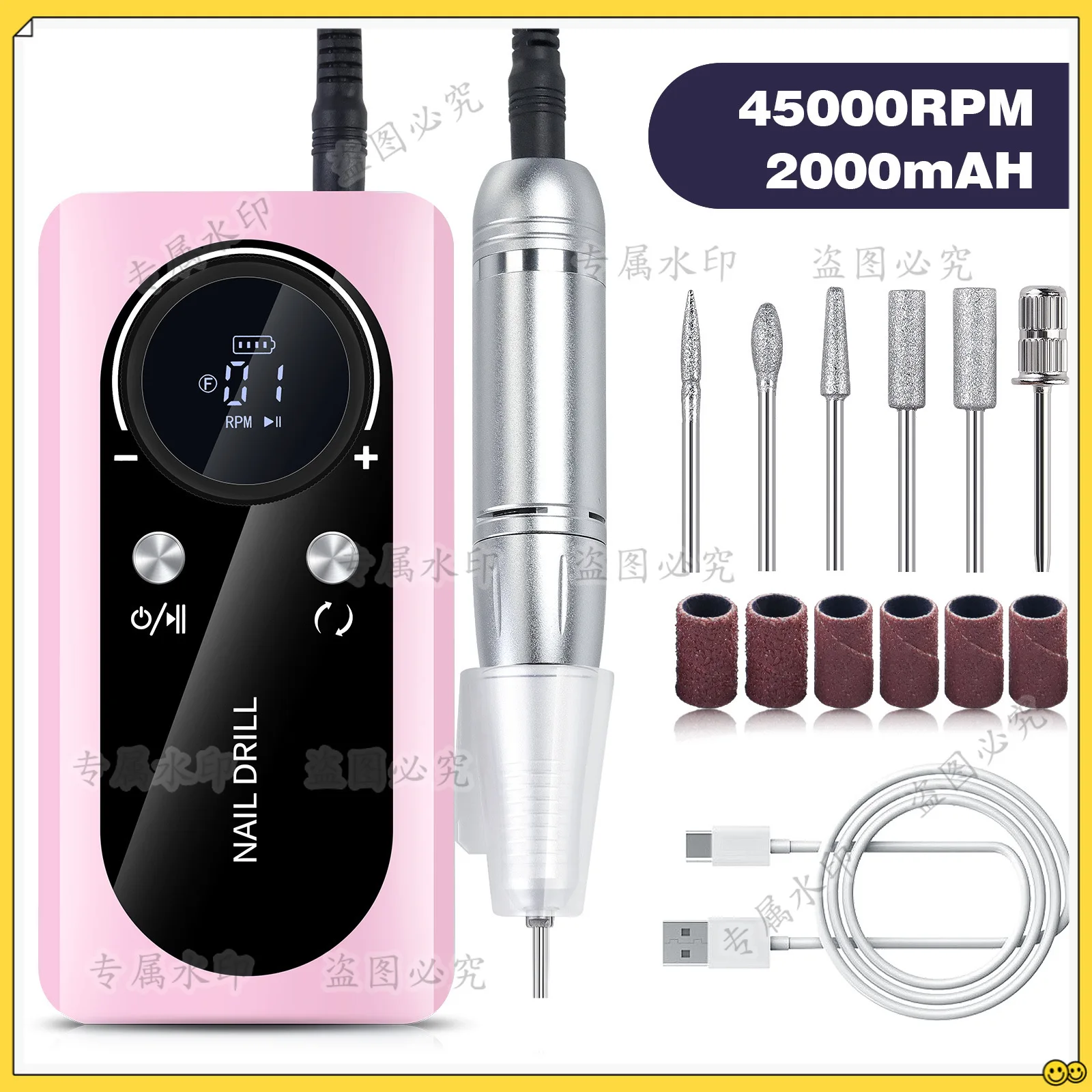 Профессиональная электрическая портативная дрель для ногтей 45000 об/мин, перезаряжаемая малошумная шлифовальная машинка для ногтей, инструмент для маникюрного салона
Профессиональная электрическая портативная дрель для ногтей 45000 об/мин, перезаряжаемая малошумная шлифовальная машинка для ногтей, инструмент для маникюрного салона