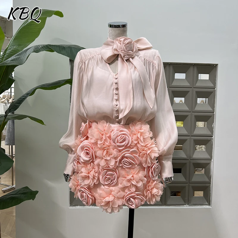 KBQ Elegant Solid Two Piece Sets For Women V Neck Long Sleeve Spliced Appliques Top High Waist Skirts Designer Set Female New
KBQ Elegant Solid Two Piece Sets For Women V Neck Long Sleeve Spliced Appliques Top High Waist Skirts Designer Set Female New