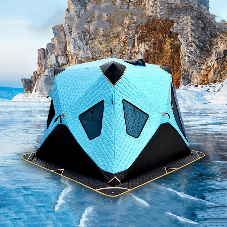 Waterproof Insulation Cube Winter Ice Fishing Tent Portable Sauna Tent With Chimney Hole 2-3 People Winter Tent
Waterproof Insulation Cube Winter Ice Fishing Tent Portable Sauna Tent With Chimney Hole 2-3 People Winter Tent