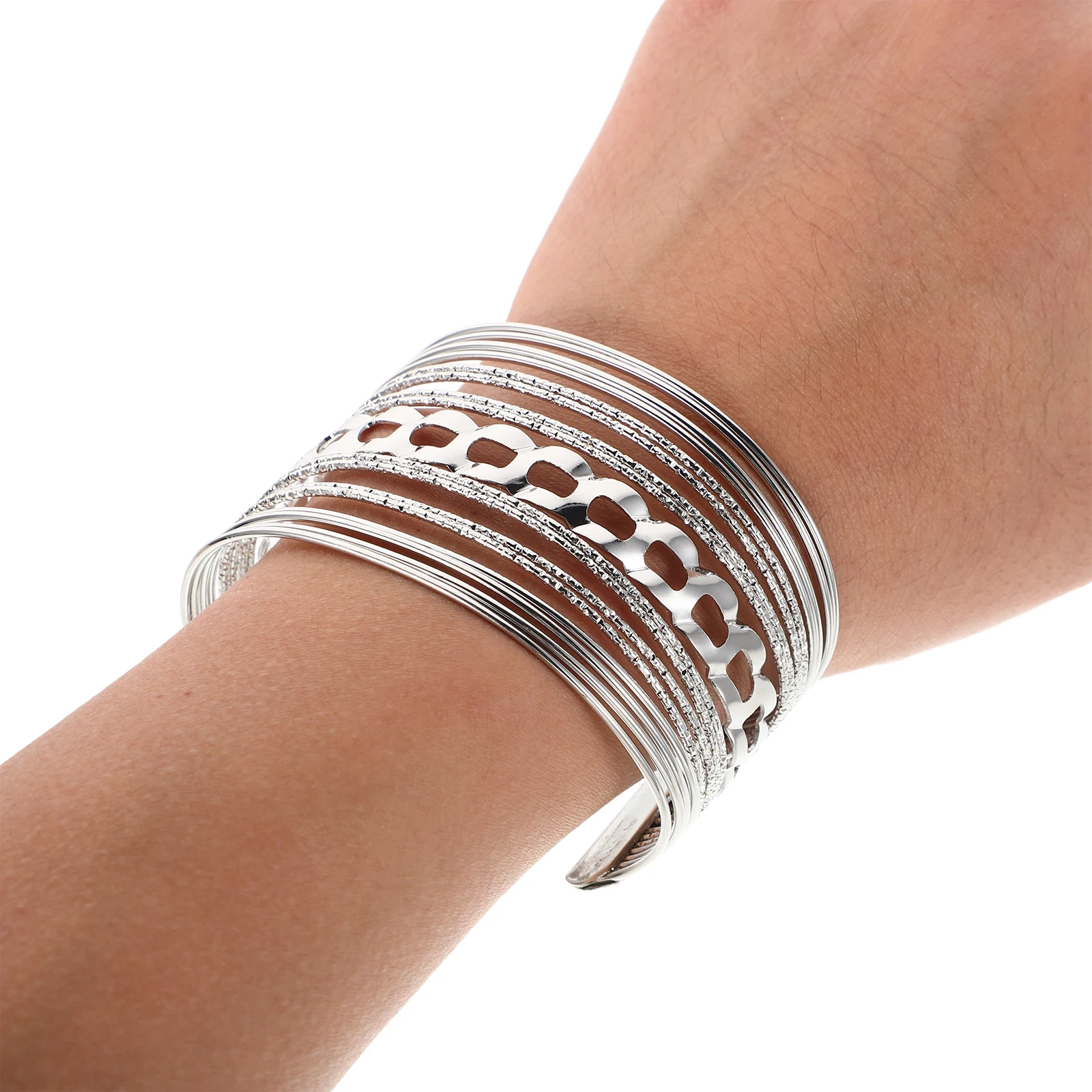 2 Pcs Hollow Metal Bracelet Adjustable Multilayer Cuff Fashion Jewelry for Women Open
2 Pcs Hollow Metal Bracelet Adjustable Multilayer Cuff Fashion Jewelry for Women Open