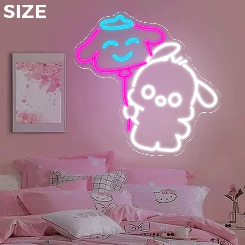 Sanrio Pochacco Balloon neon sign Night Light USB Anime LED Wall Decor for Nursery Girls' Bedroom Dimmable Kawaii Gift for Kids
Sanrio Pochacco Balloon neon sign Night Light USB Anime LED Wall Decor for Nursery Girls' Bedroom Dimmable Kawaii Gift for Kids