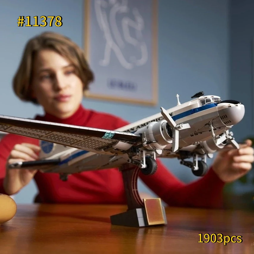 New 11378 Douglas DC-3 Airliner Building Decoration Kit American Aviation Airplane Model Blocks Brick Toys for Adults Gifts
New 11378 Douglas DC-3 Airliner Building Decoration Kit American Aviation Airplane Model Blocks Brick Toys for Adults Gifts