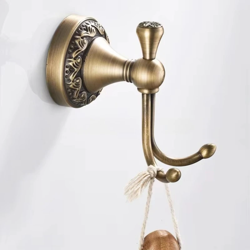 Antique copper double hook towel ring pendant nightgown hook wall-mounted brushed bronze finishing bathroom brass accessories
Antique copper double hook towel ring pendant nightgown hook wall-mounted brushed bronze finishing bathroom brass accessories