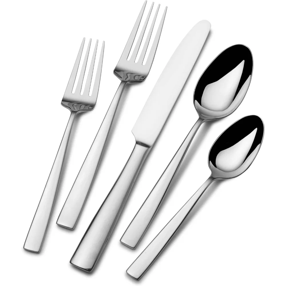 Everett Flatware Service for 12, 101 Piece Set, 18/10 Stainless Steel, Silverware Set with Serving Utensils
Everett Flatware Service for 12, 101 Piece Set, 18/10 Stainless Steel, Silverware Set with Serving Utensils