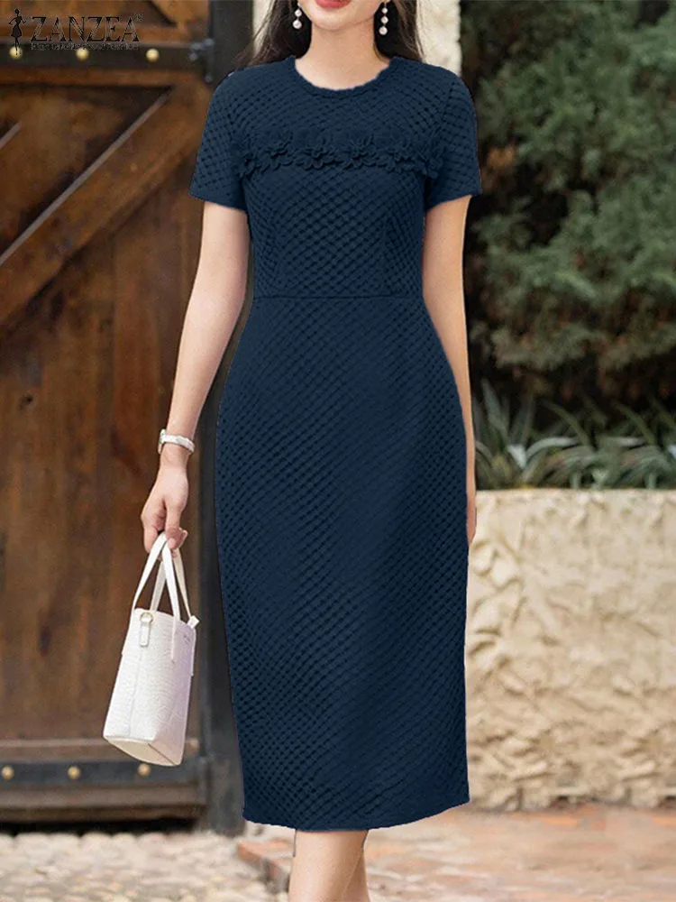 ZANZEA Women Elegant Midi Dress Short Sleeve Mash Sundress Summer Lace Patchwork Vestidos 2025 Casual Office Work Robe Femme
ZANZEA Women Elegant Midi Dress Short Sleeve Mash Sundress Summer Lace Patchwork Vestidos 2025 Casual Office Work Robe Femme