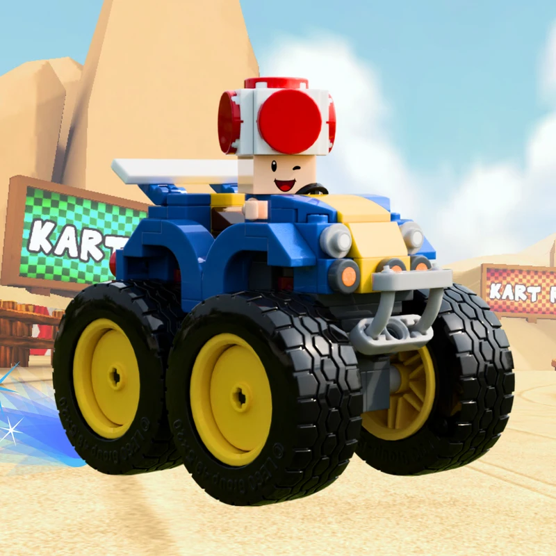 134PCS MOC Tiny Titanes Rally Romper Italian Plumber Kart Wii Modular DIY Building Blocks Educational Toy for Kids Birthday Gift 
134PCS MOC Tiny Titanes Rally Romper Italian Plumber Kart Wii Modular DIY Building Blocks Educational Toy for Kids Birthday Gift