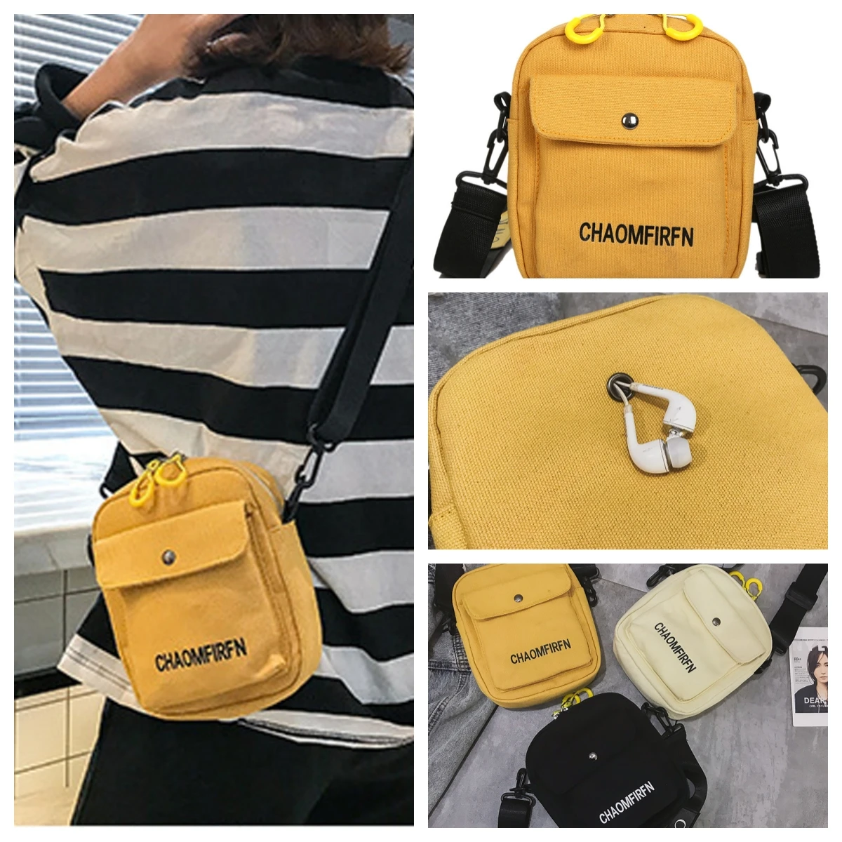 Женская однотонная квадратная холщовая сумка через плечо, корейская модная сумка на плечо, внешний ключ, наушники, мобильный органайзер, кошелек для монет
Женская однотонная квадратная холщовая сумка через плечо, корейская модная сумка на плечо, внешний ключ, наушники, мобильный органайзер, кошелек для монет