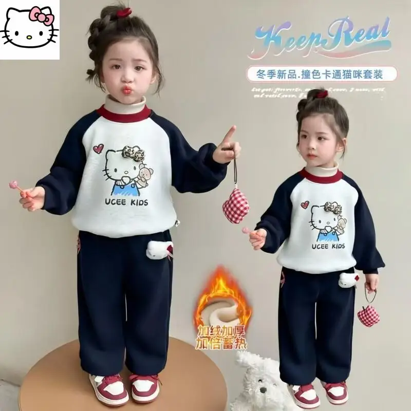 Hot Sanrio Girl Loungewear Set Hello Kitty Kawaii Anime Fashion Winter Thickening Sweatsuit Children's Clothing Christmas Gift
Hot Sanrio Girl Loungewear Set Hello Kitty Kawaii Anime Fashion Winter Thickening Sweatsuit Children's Clothing Christmas Gift
