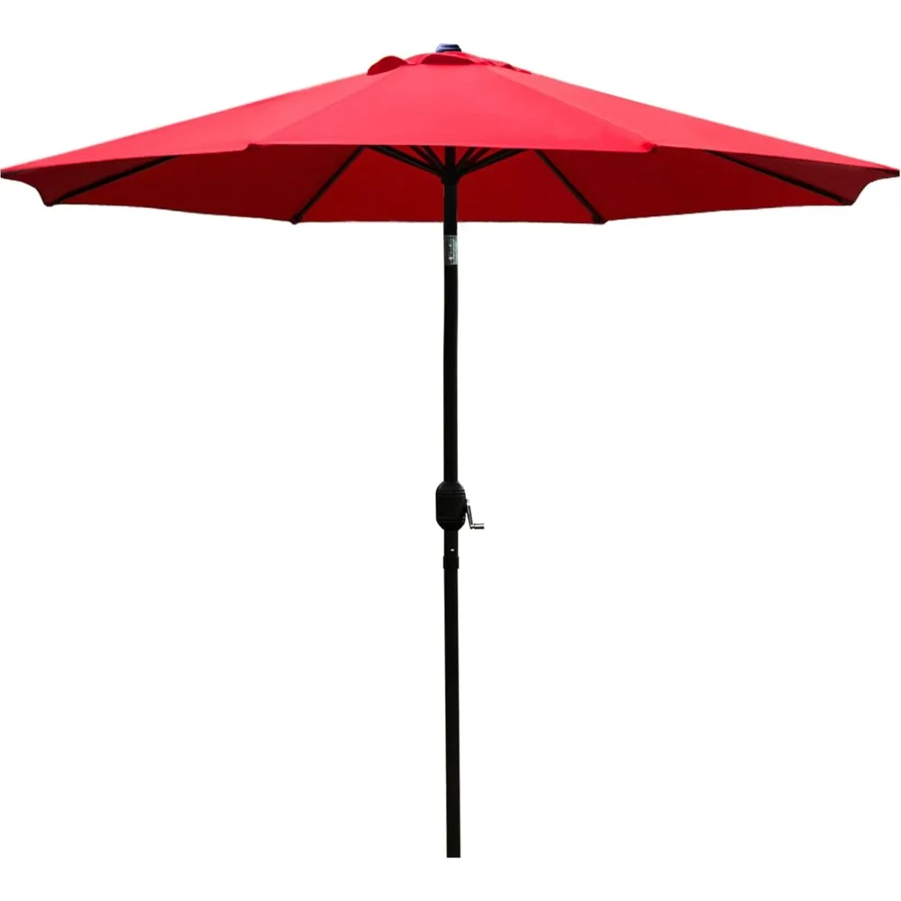 9' Patio Umbrella Outdoor Table Umbrella with 8 Sturdy Ribs (Red)
9' Patio Umbrella Outdoor Table Umbrella with 8 Sturdy Ribs (Red)