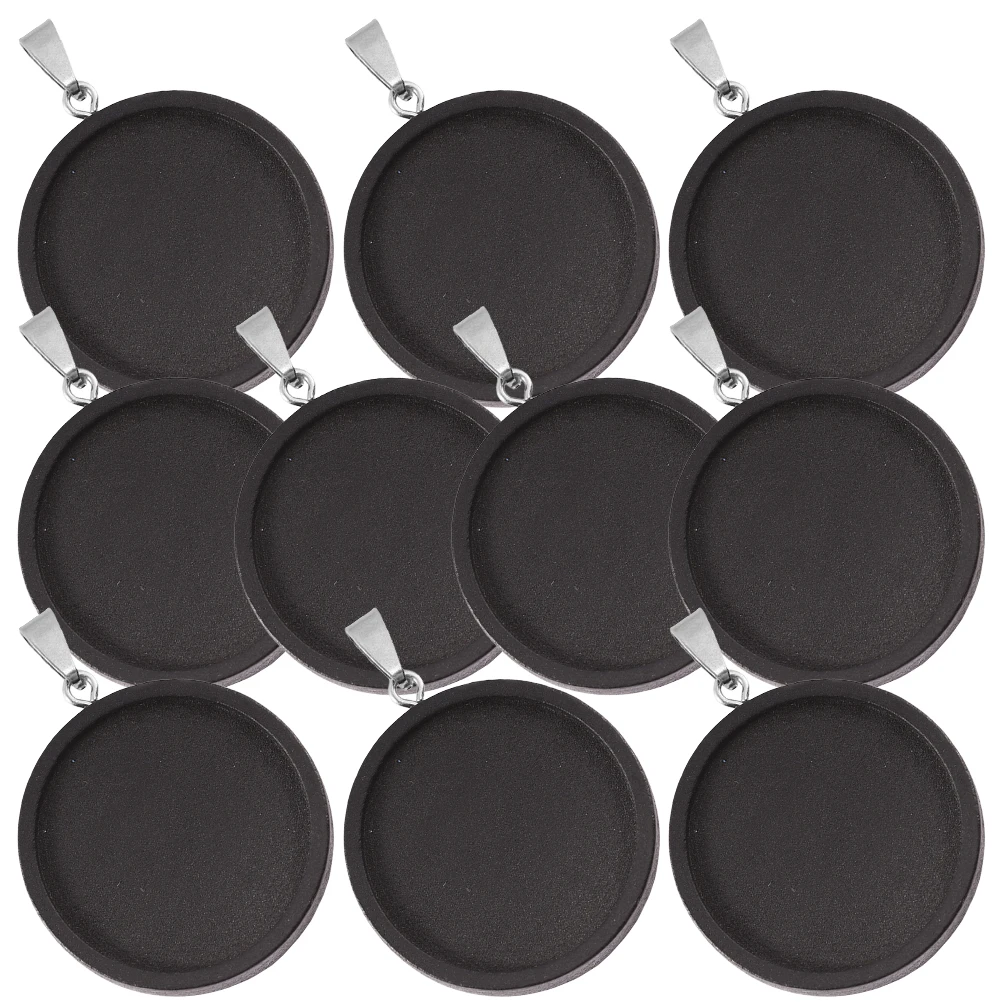 10pcs Wooden Bottom Bracket Jewelry Tray Bezel Black Necklace Pendant Trays Round Shape Charms Craft Supplies
10pcs Wooden Bottom Bracket Jewelry Tray Bezel Black Necklace Pendant Trays Round Shape Charms Craft Supplies