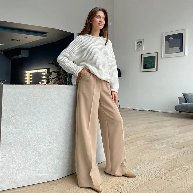 Office Women'S Pants 2026 Fashion Loose Full Length Ladies Trousers Casual High Waist Wide Pants for Women Streetwear Women
Office Women'S Pants 2026 Fashion Loose Full Length Ladies Trousers Casual High Waist Wide Pants for Women Streetwear Women