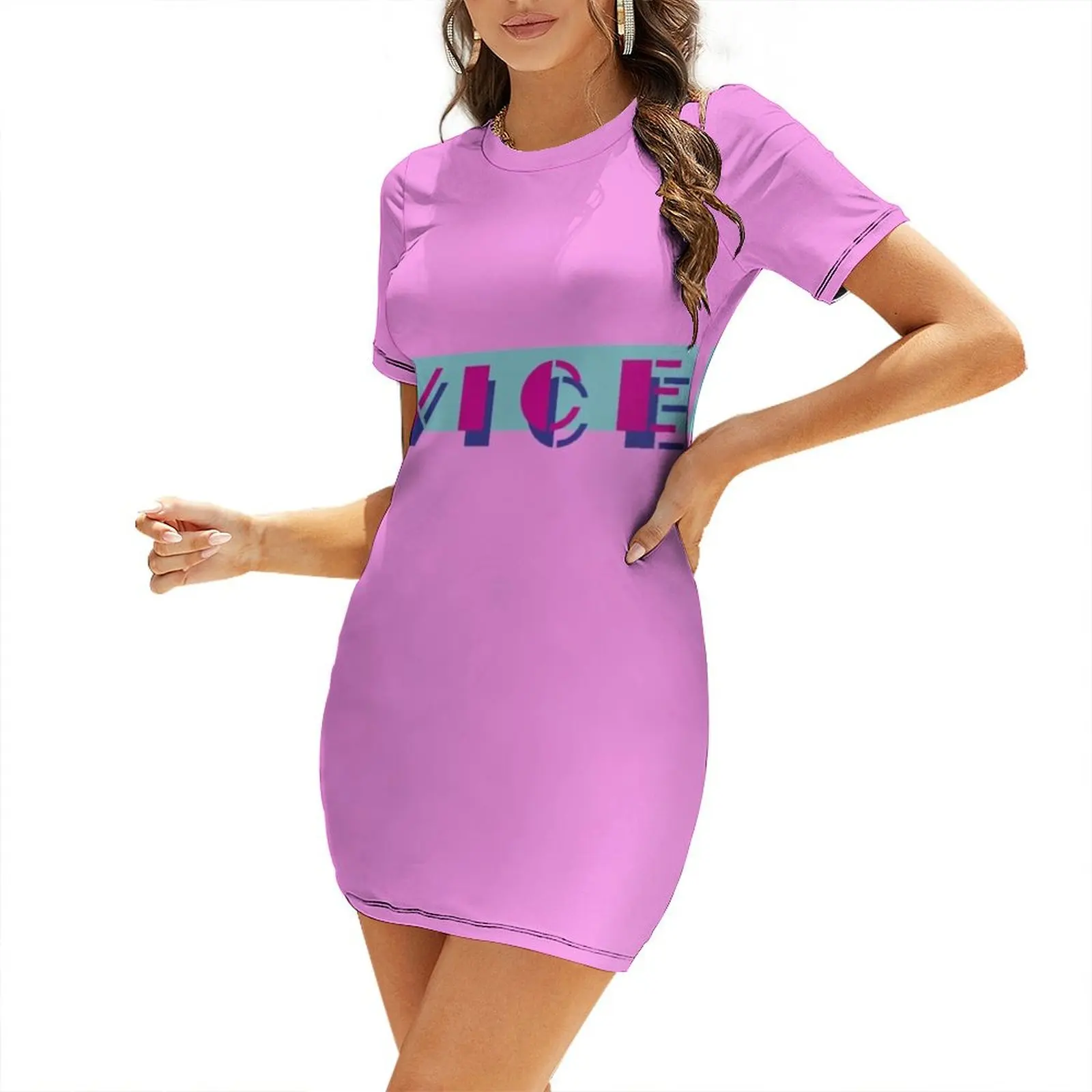 Vice - Miami Vice Style Design and Colors Short-Sleeved Dress summer dress prom clothes Prom gown Dress
Vice - Miami Vice Style Design and Colors Short-Sleeved Dress summer dress prom clothes Prom gown Dress