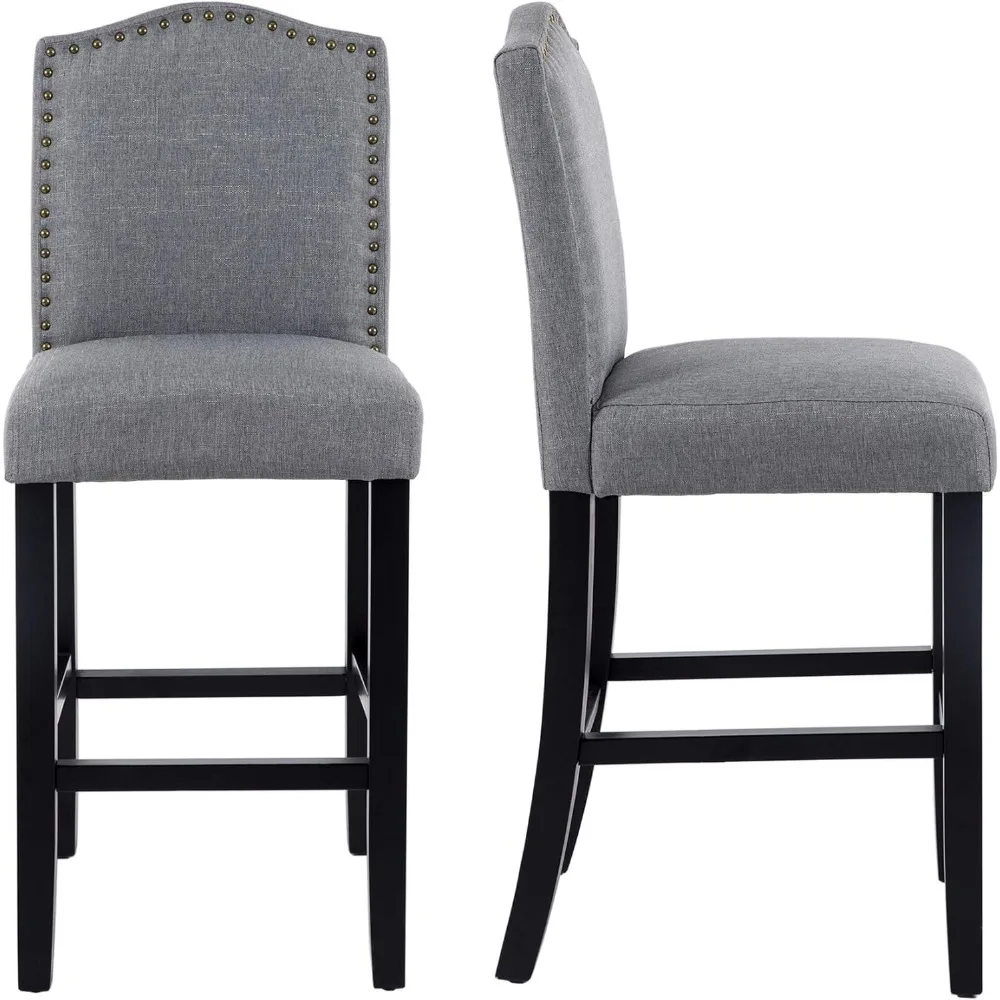 24 Inches Counter Height Bar Stools Set of 2 Studded Kitchen Island Chairs with Back Nailhead Barstools with Solid
24 Inches Counter Height Bar Stools Set of 2 Studded Kitchen Island Chairs with Back Nailhead Barstools with Solid