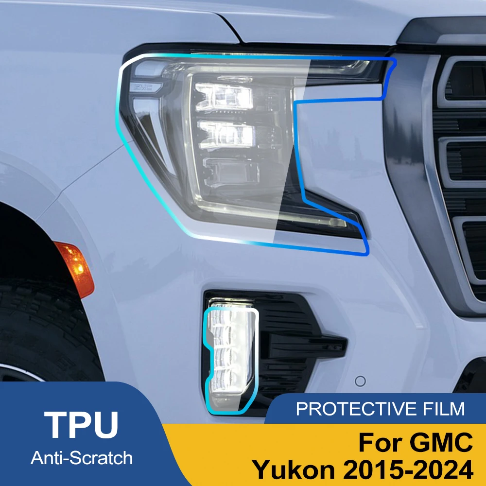 For GMC Yukon 2015-2024 High Gloss Smoke Black Pre-Cut Headlight Protection Film TPU PPF Kit Anti-Scratch Vinyl Wrap Cover
For GMC Yukon 2015-2024 High Gloss Smoke Black Pre-Cut Headlight Protection Film TPU PPF Kit Anti-Scratch Vinyl Wrap Cover