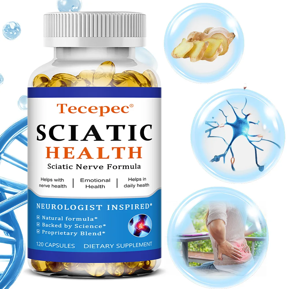 Sciatica Health Capsules - Helps Relieve Joint Pain, Discomfort in The Hips, Legs and Lower Back,Improves Nervous System Health
Sciatica Health Capsules - Helps Relieve Joint Pain, Discomfort in The Hips, Legs and Lower Back,Improves Nervous System Health