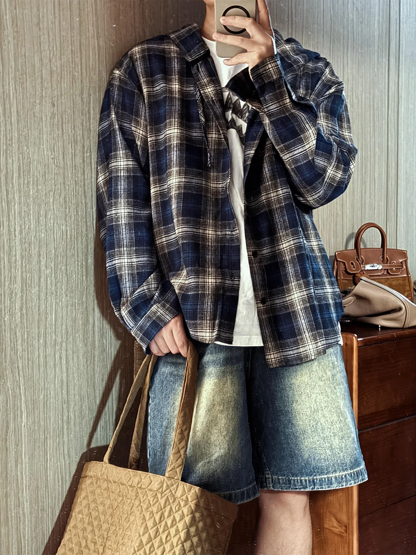 Blue Plaid Long Sve Hoodie irt Men's Retro Sle Outerwear Casual Loose Fit Autumn Season Faionable M Garment
Blue Plaid Long Sve Hoodie irt Men's Retro Sle Outerwear Casual Loose Fit Autumn Season Faionable M Garment