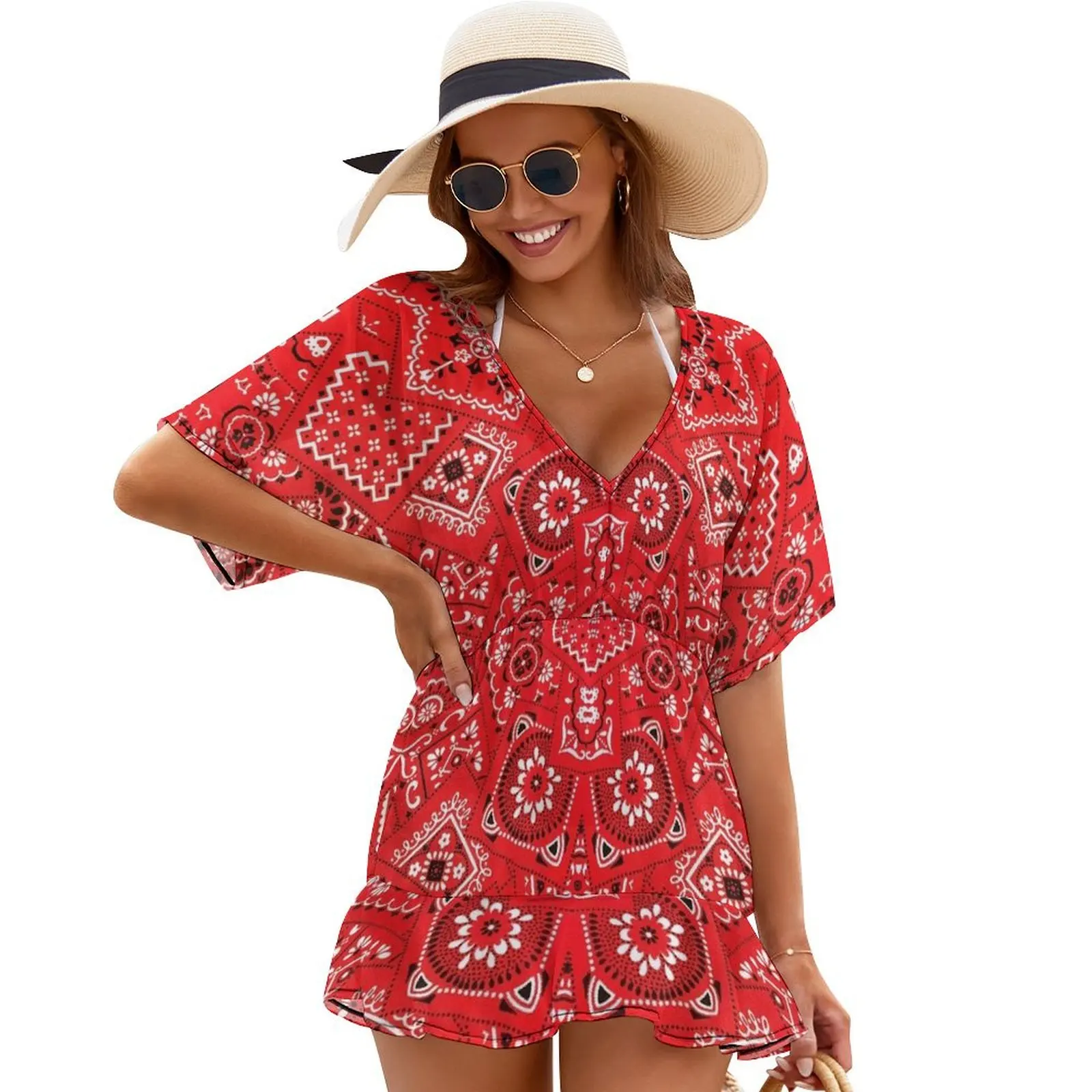 Red Bandanna Pattern Cover Ups women's clothing korea stylish Clothing dresses for womens 2024
Red Bandanna Pattern Cover Ups women's clothing korea stylish Clothing dresses for womens 2024