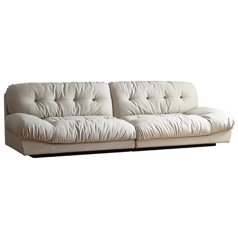 Cloud sofa straight row French retro anti-cat scratch matte fabric down sofa
Cloud sofa straight row French retro anti-cat scratch matte fabric down sofa
