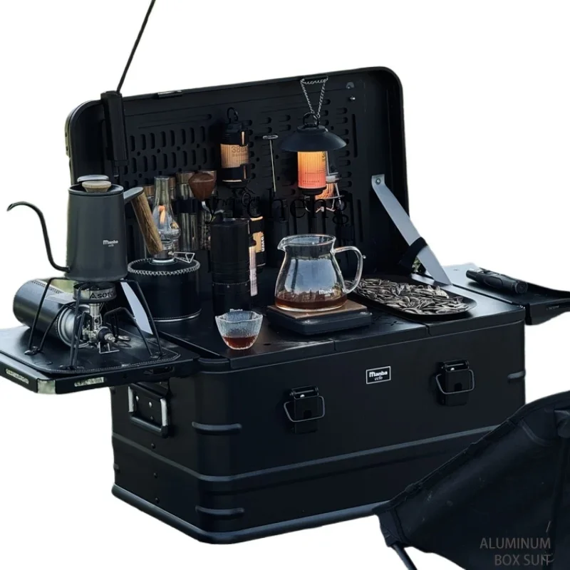 Outdoor Modified Camping Storage Box Suit Desktop Box Coffee Aluminum Alloy Box
Outdoor Modified Camping Storage Box Suit Desktop Box Coffee Aluminum Alloy Box