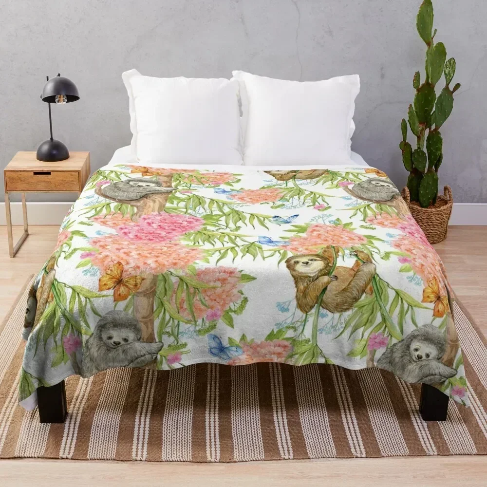Sloth and flowers Throw Blanket Cozy Sofa Blanket for TV Watching Napping
Sloth and flowers Throw Blanket Cozy Sofa Blanket for TV Watching Napping