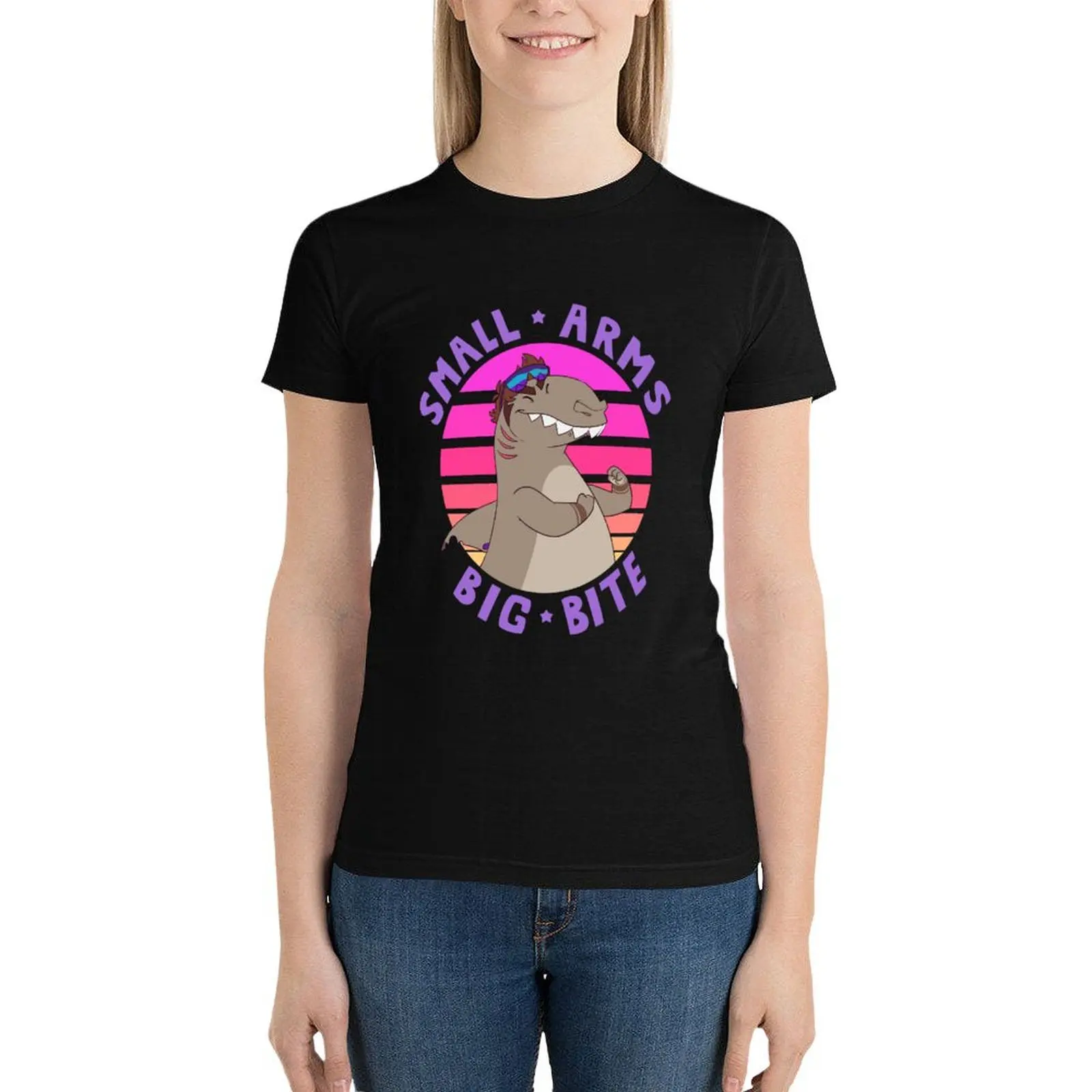 Small Arms . Big Bite T-Shirt Aesthetic clothing cute clothes cute tops cotton t shirts Women
Small Arms . Big Bite T-Shirt Aesthetic clothing cute clothes cute tops cotton t shirts Women