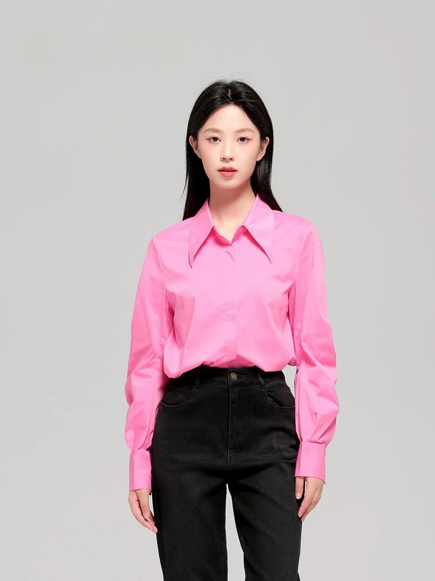 Новая осенняя свободная рубашка-жакет Dailanzhi с длинным рукавом и воротником, розовая, стройнящая, женская, модная, повседневная, удобная, приталенная
Новая осенняя свободная рубашка-жакет Dailanzhi с длинным рукавом и воротником, розовая, стройнящая, женская, модная, повседневная, удобная, приталенная