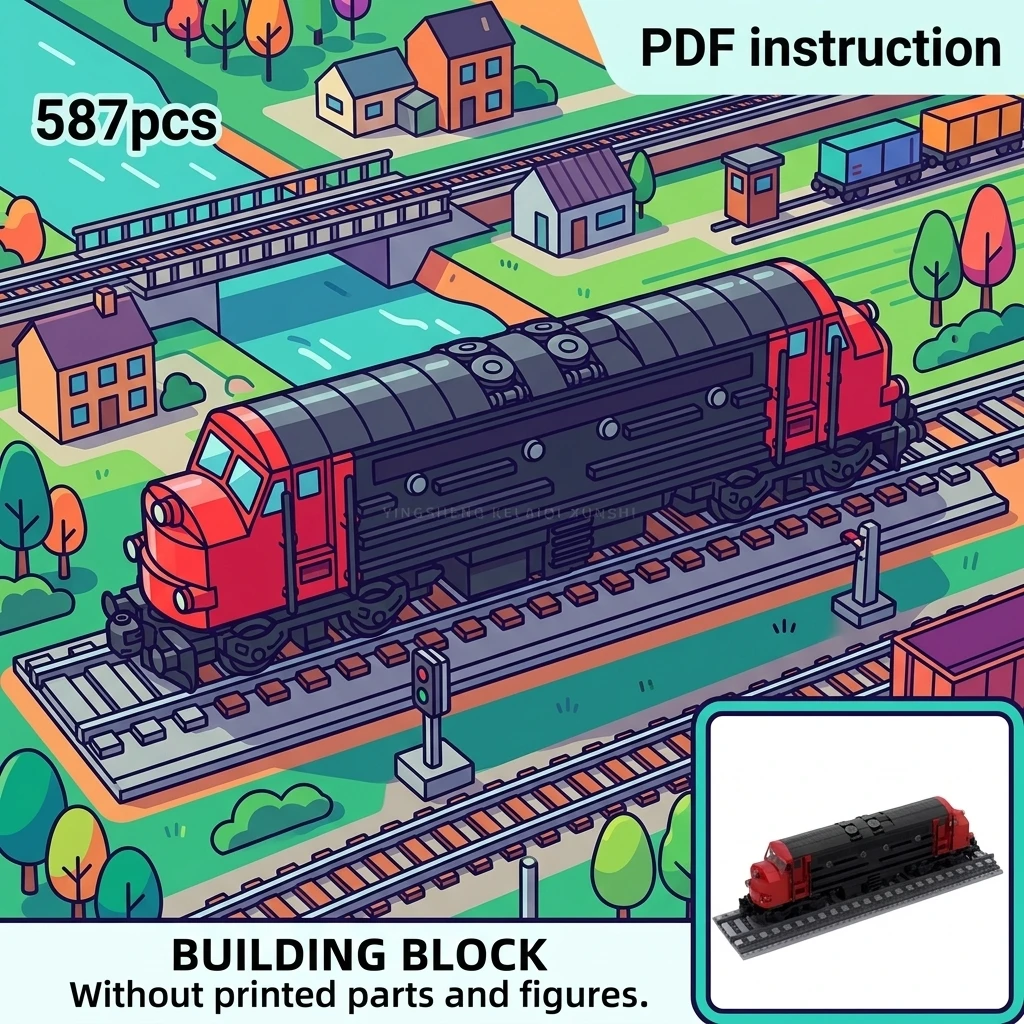 MOC Classic European Diesel Locomotive Building Blocks Retro Railway Train Diorama Display Model Brick Set Adult Collector
MOC Classic European Diesel Locomotive Building Blocks Retro Railway Train Diorama Display Model Brick Set Adult Collector