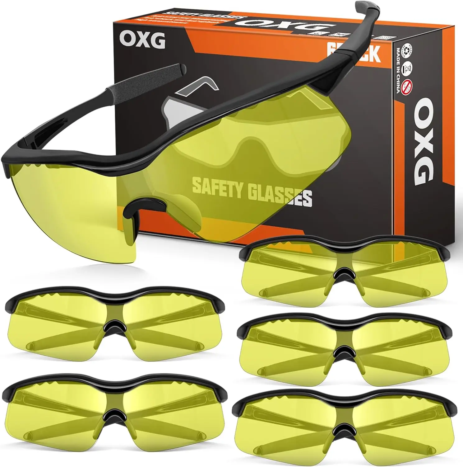 6 Pack Tinted Safety Glasses for Men and Women, ANSI Z87.1 Protective Eyewear with Scratch Resistance
6 Pack Tinted Safety Glasses for Men and Women, ANSI Z87.1 Protective Eyewear with Scratch Resistance