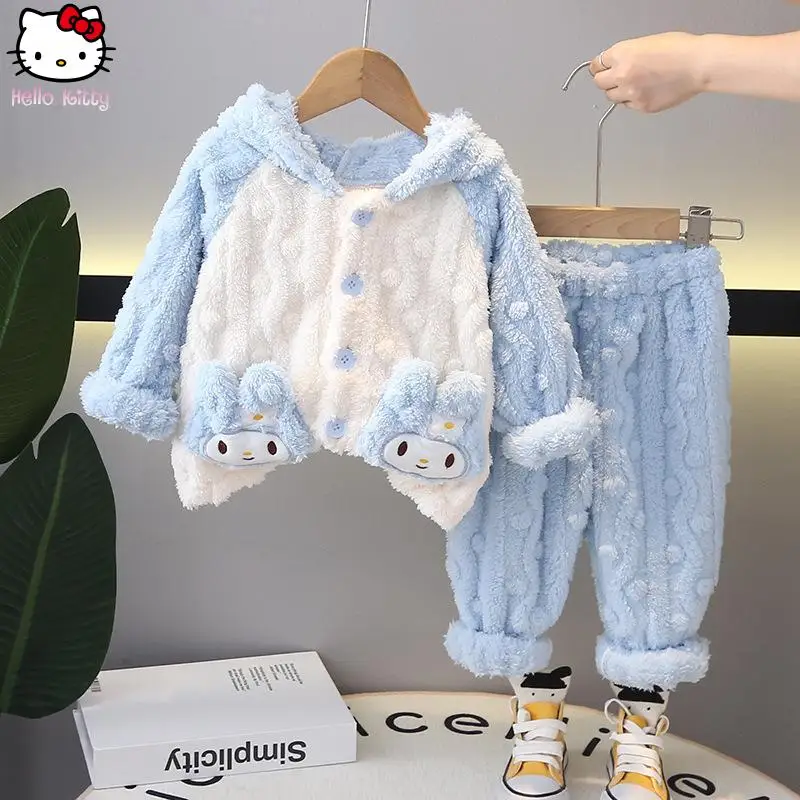Kawaii Girl My Melody с капюшоном, теплый комплект домашней одежды с героями мультфильмов, осенне-зимний новый аниме, детская утепленная пижама в корейском стиле Sanrio
Kawaii Girl My Melody с капюшоном, теплый комплект домашней одежды с героями мультфильмов, осенне-зимний новый аниме, детская утепленная пижама в корейском стиле Sanrio