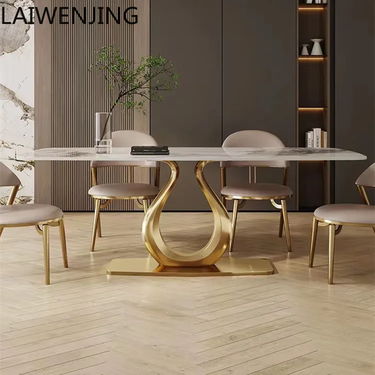 SGF Italian minimalist rock slab dining table and chair combination light luxury household dining table
SGF Italian minimalist rock slab dining table and chair combination light luxury household dining table
