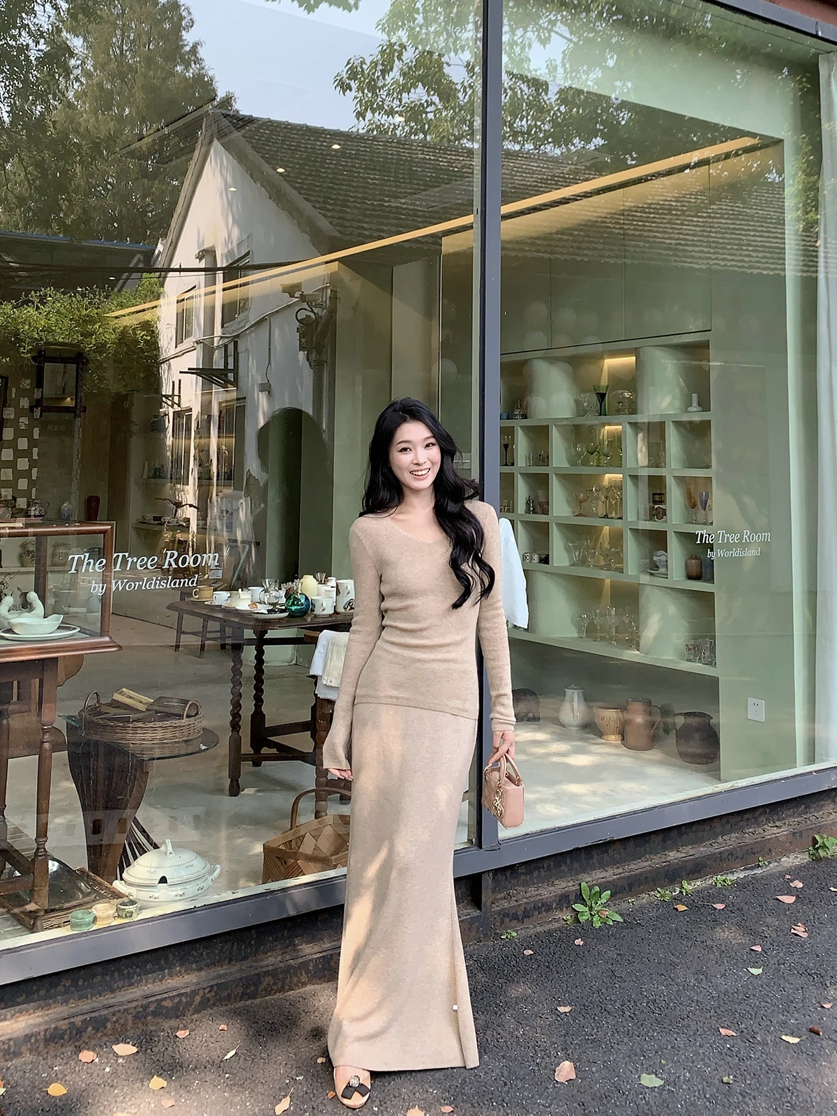 Elovey Woolen Knitted Base irt V-Ne Skin-friendly Slimming Top Autumn Winter ential Yellow Bright A022
Elovey Woolen Knitted Base irt V-Ne Skin-friendly Slimming Top Autumn Winter ential Yellow Bright A022