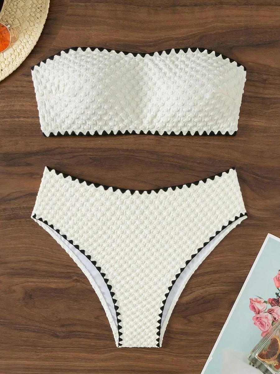 XS - L Wrinkled Strappy Bandeau High Waist Bikini Female Swimsuit Women Swimwear Two-pieces Bikini Set Bather Bathing Suit Swim
XS - L Wrinkled Strappy Bandeau High Waist Bikini Female Swimsuit Women Swimwear Two-pieces Bikini Set Bather Bathing Suit Swim