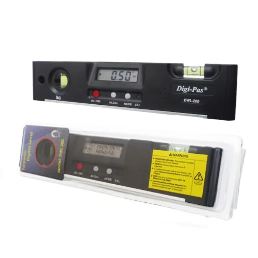 DWL200 Electronic Torpedo Level Protractor Angle Gauge Angle Finder Bevel Gauge Magnet 0.1° 7 inch
DWL200 Electronic Torpedo Level Protractor Angle Gauge Angle Finder Bevel Gauge Magnet 0.1° 7 inch