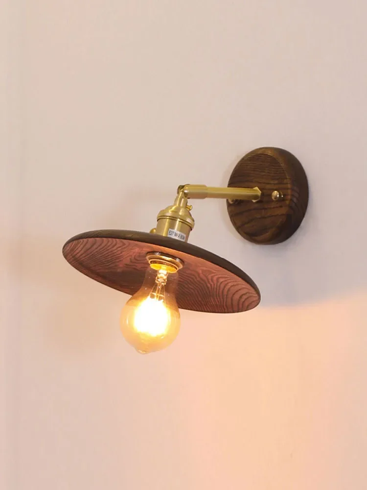 Retro Nordic Bed Head Small Wall Lamp Silent Style Bedside Bedroom B & B Walnut Color Solid Wood Nostalgic Stair Lamps
Retro Nordic Bed Head Small Wall Lamp Silent Style Bedside Bedroom B & B Walnut Color Solid Wood Nostalgic Stair Lamps