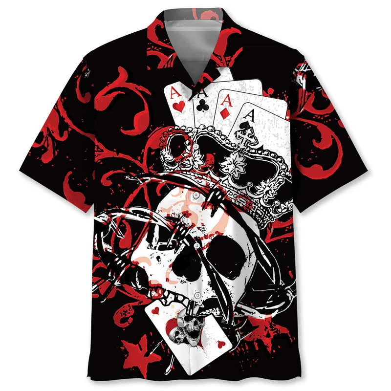 Poker Pattern Hawaiian Men's Shirt Summer 3D Printed Playing Cards Short-Sleeved Blouse Outdoor Street Fashion Top Button Shirts
Poker Pattern Hawaiian Men's Shirt Summer 3D Printed Playing Cards Short-Sleeved Blouse Outdoor Street Fashion Top Button Shirts