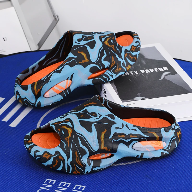 Мужские модные тапочки на лето 2024, быстросохнущие противоскользящие повседневные камуфляжные ультралегкие домашние пляжные сандалии большого размера
Мужские модные тапочки на лето 2024, быстросохнущие противоскользящие повседневные камуфляжные ультралегкие домашние пляжные сандалии большого размера