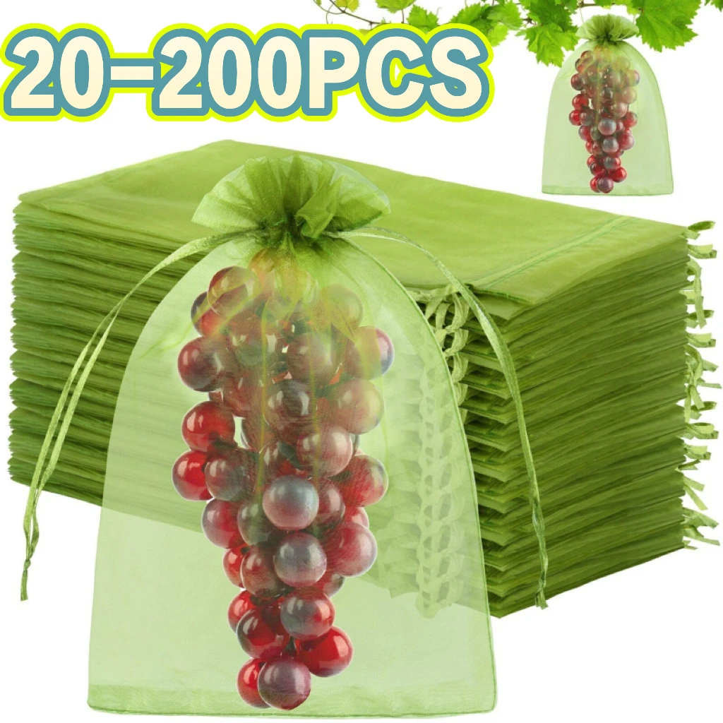Reusable Drawstring Plant Protection Net Bags Garden Pest Proof Cover For Fruit Trees Vegetables Grapes Strawberries Berries
Reusable Drawstring Plant Protection Net Bags Garden Pest Proof Cover For Fruit Trees Vegetables Grapes Strawberries Berries