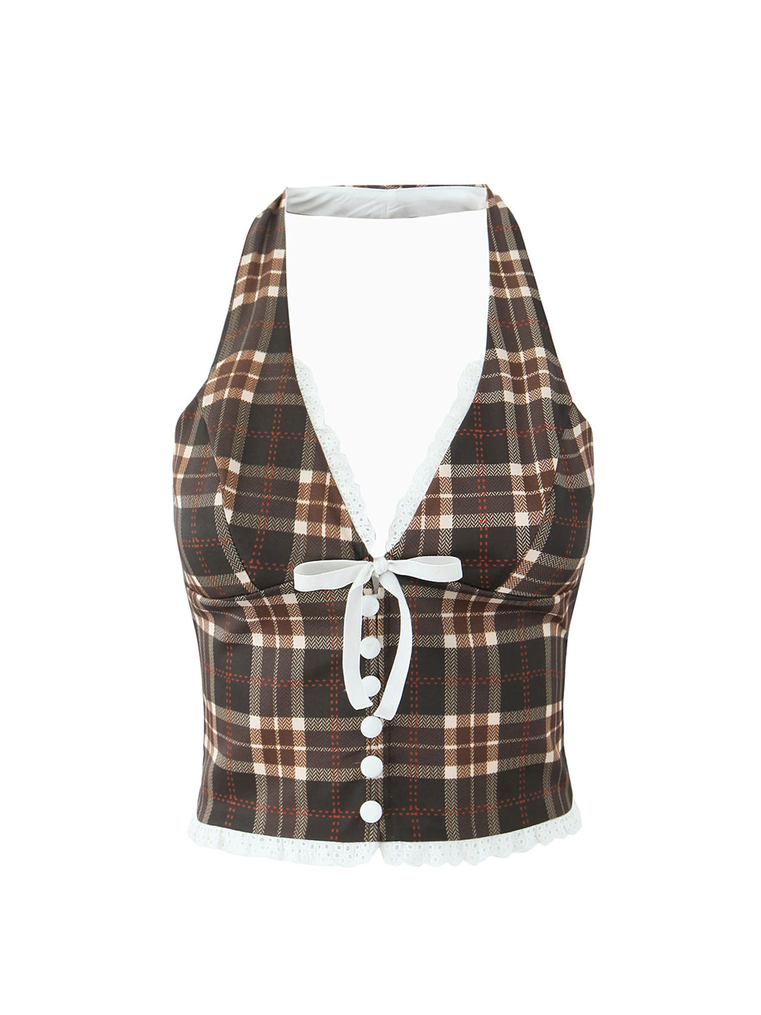 Женский коричневый клетчатый укороченный топ с открытыми плечами и бантом, корсетный топ Y2k Gyaru, кружевной лоскутный топ на бретелях с v-образным вырезом, винтажный летний топ 2000-х годов
Женский коричневый клетчатый укороченный топ с открытыми плечами и бантом, корсетный топ Y2k Gyaru, кружевной лоскутный топ на бретелях с v-образным вырезом, винтажный летний топ 2000-х годов