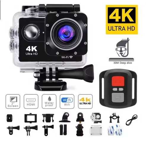 4K WiFi Waterproof Action Camera 1080P 30FPS 170° Wide Angle 2" Mini Helmet Cam
4K WiFi Waterproof Action Camera 1080P 30FPS 170° Wide Angle 2" Mini Helmet Cam