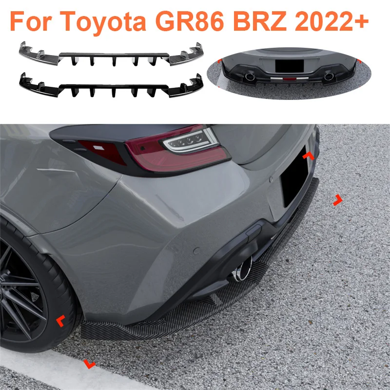 For Toyota GR86 BRZ 2022+ Car Rear Bumper Diffuser Spoiler Splitter 2023 2024 Glossy black Rear Canard Bracket Deflector guard
For Toyota GR86 BRZ 2022+ Car Rear Bumper Diffuser Spoiler Splitter 2023 2024 Glossy black Rear Canard Bracket Deflector guard
