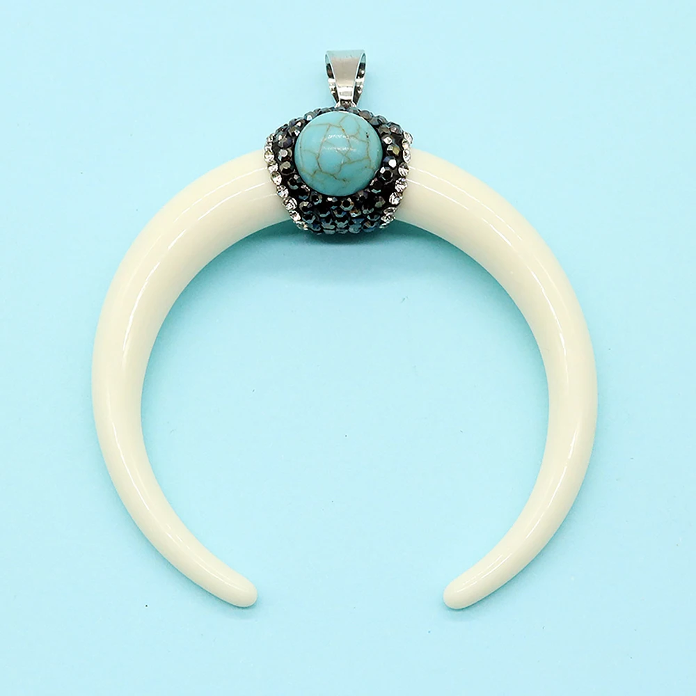 1pcs Natural Resin Acrylic Inlay Blue Turquoise Moon Shape Pendant Charm for Jewelry Making Diy Necklace Bracelet Accessories
1pcs Natural Resin Acrylic Inlay Blue Turquoise Moon Shape Pendant Charm for Jewelry Making Diy Necklace Bracelet Accessories