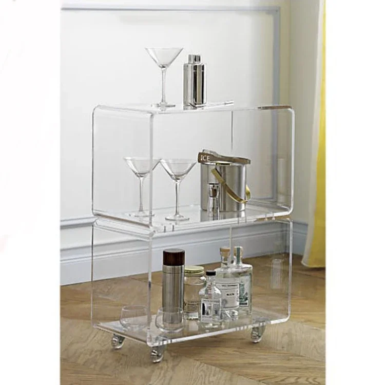 Clear lucite home furniture bar usage bedside table cart 3 tier rolling serving trolley for hotel
Clear lucite home furniture bar usage bedside table cart 3 tier rolling serving trolley for hotel