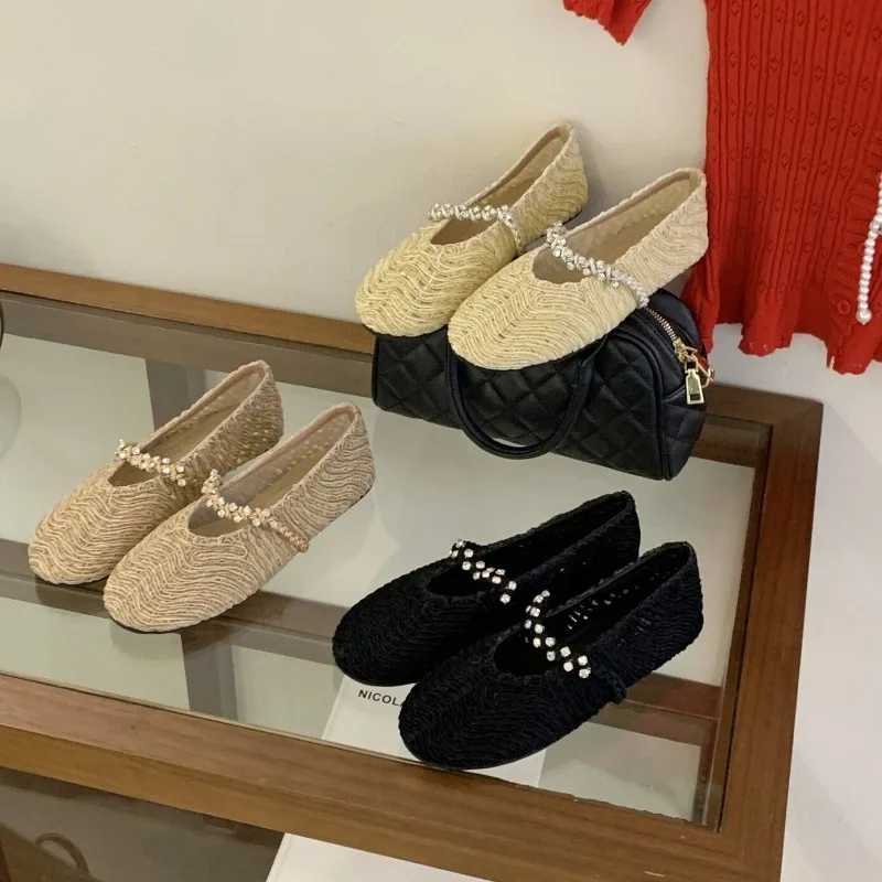 New Womens Mary Jane Shoes Exquisite Round Head Casual Shoes for Woman Comfort Shallow Flat Shoe Designer Shoes Zapatos De Mujer
New Womens Mary Jane Shoes Exquisite Round Head Casual Shoes for Woman Comfort Shallow Flat Shoe Designer Shoes Zapatos De Mujer