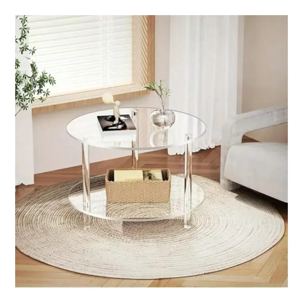 Pc, Round Coffee Table, 11.8 Feet Wide, Transparent Design, 2Tier Center Table. Suitable For Living Rooms And Office Receptions
Pc, Round Coffee Table, 11.8 Feet Wide, Transparent Design, 2Tier Center Table. Suitable For Living Rooms And Office Receptions