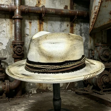 Retro Women Men Handmade Wide Brim Jazz Trilby Fedora Hat Lady Hand Drawn Steampunk Cowboy Hat Adjustable Size
Retro Women Men Handmade Wide Brim Jazz Trilby Fedora Hat Lady Hand Drawn Steampunk Cowboy Hat Adjustable Size