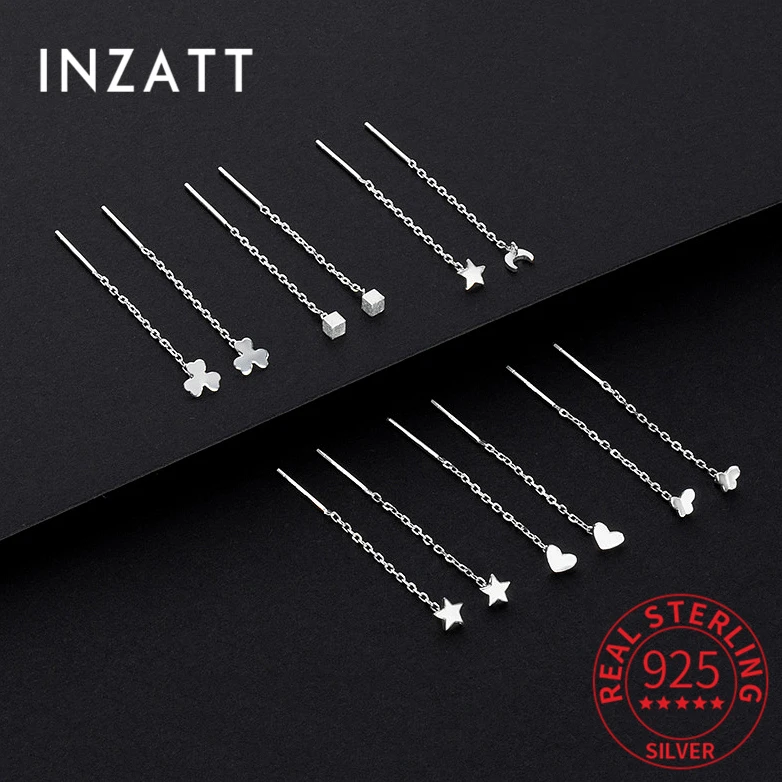 INZATT Real 925 Sterling Silver Moon Star Heart Square Clover Short Chain Tassel Stud Earrings For Women Classic Fine Jewelry
INZATT Real 925 Sterling Silver Moon Star Heart Square Clover Short Chain Tassel Stud Earrings For Women Classic Fine Jewelry