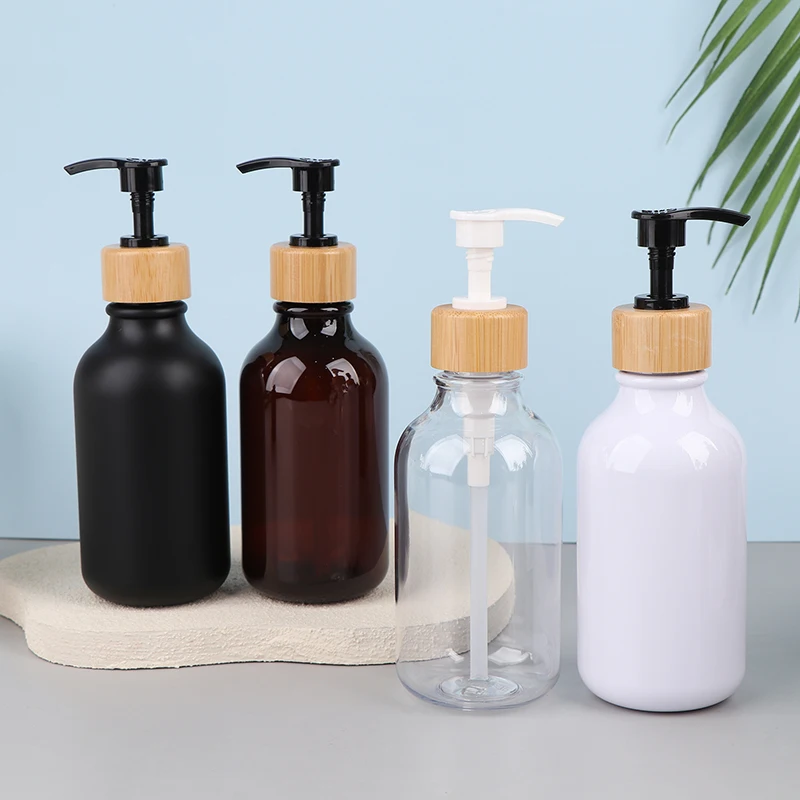 300/500ML Bamboo Pump Dispenser Bathroom PET Plastics Dish Soap Empty Bottle Lotion Refillable Shower Liquid Frosted Container
300/500ML Bamboo Pump Dispenser Bathroom PET Plastics Dish Soap Empty Bottle Lotion Refillable Shower Liquid Frosted Container